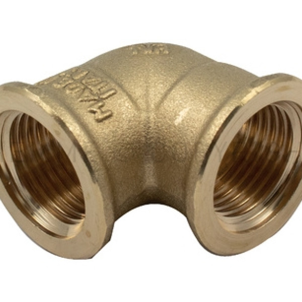 GOMITO OTTONE GIALLO F/F 3/4