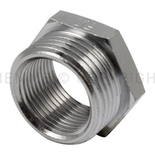 RIDUZIONE OTTONE CROMATO 1 1/4 X 1  CODICE TIEMME 1500564