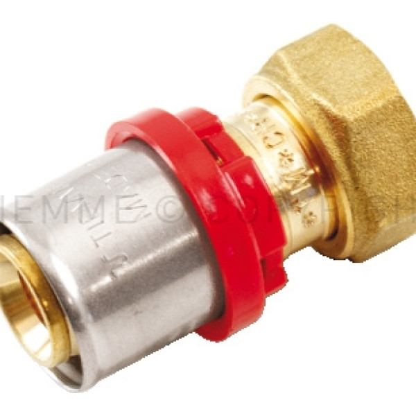 RACCORDO DIRITTO C/GIRELLO A PINZARE 3/4X20 ACQUA  CODICE TIEMME 1650110