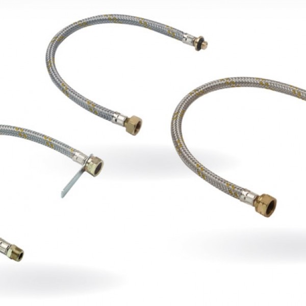 Tubo flessibile con treccia metallica per minicentralina cm 70