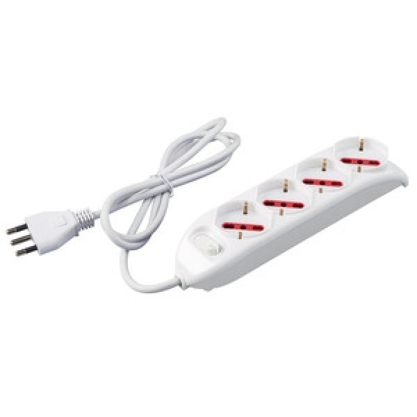 CAPALDO MULTIPRESA 4 POSTI BOP-SCHUKO C/INTERRUTTORE CAP 95763