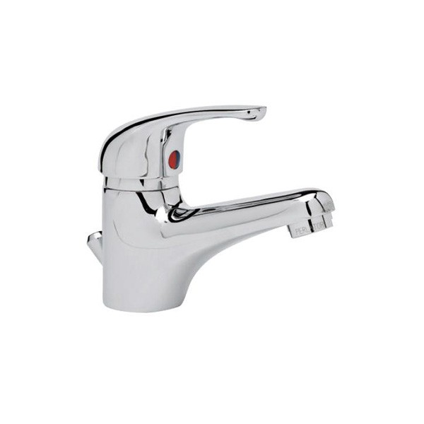 Miscelatore Monocomando Per Lavabo – Rubinetto Bagno In Ottone Cromato, Bianco, Attacco 3/8''