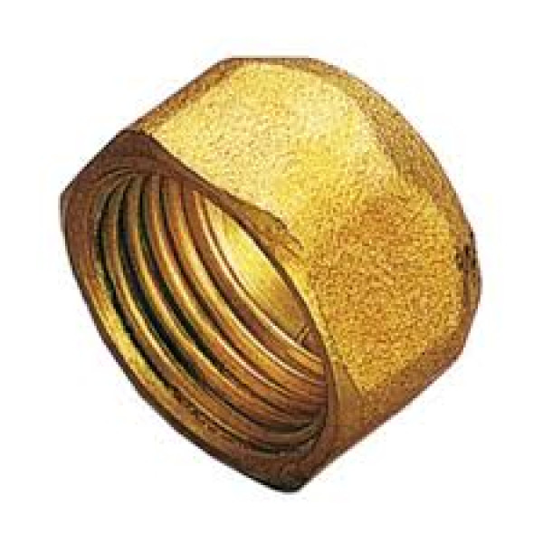 DADO OTTONE D.1/2 X TUBO 1/2 C/GUARNIZIONE X TUBO ACQUA  CODICE TEC 00000090110