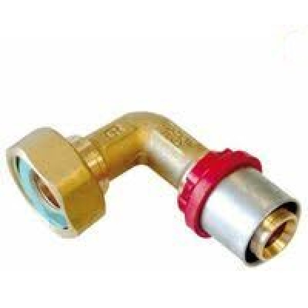 RACCORDO CURVO GIRELLO  PINZARE 3/4 X 16 ACQUA  CODICE TIEMME 1650179