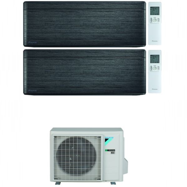 CLIMATIZZATORE DAIKIN STYLISH NEW REAL BLACKWOOD DUALSPLIT 12000+15000+2MXM50 R-32