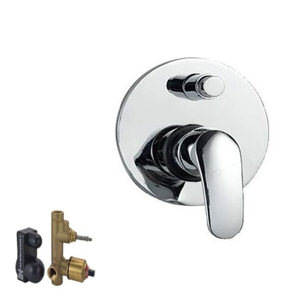 JAQUAR MISCELATORE PER INCASSO DOCCIA CON DEVIATORE SERIE EKO CON PARTE INCASSO ALD-CHR-055N