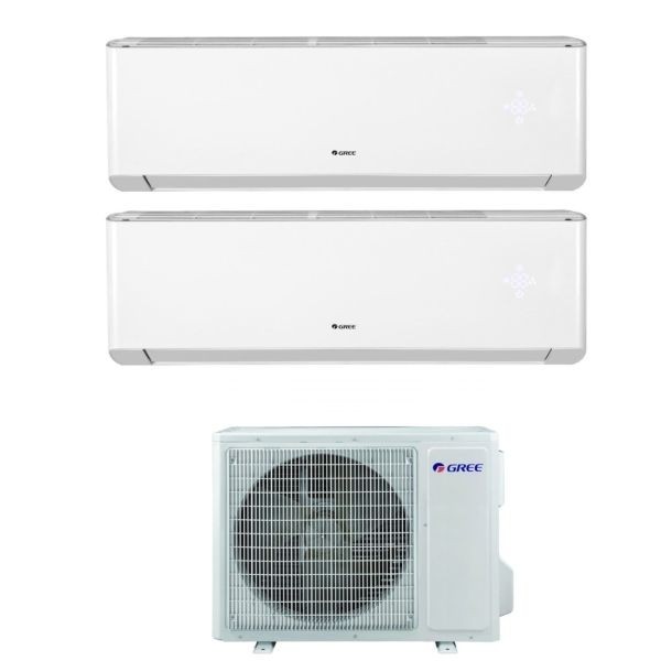 CLIMATIZZATORE GREE AMBER DUALSPLIT 9000+9000+GWHD(18)NK6OO INVERTER R-32 WI-FI 