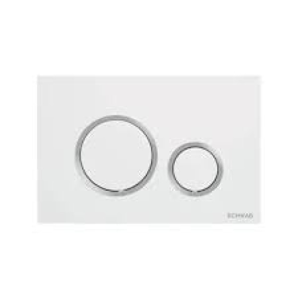 PLACCA VELA DUO BIANCO CON ANELLO CROMO LUCIDO CODICE P47-0201-0250