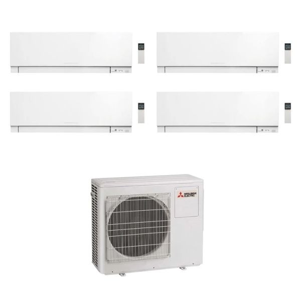 CLIMATIZZATORE MITSUBISHI KIRIGAMINE ZEN QUADRI SPLIT 9000+9000+12000+12000+MXZ-4F72VF R-32 WI-FI-Bianco