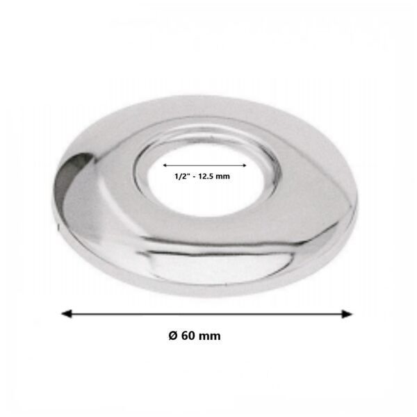  IDRONORD ROSONE PER RUBINETTO MAGGIORATO D.1/2X70 CROMO CODICE IDRO1250GS000D