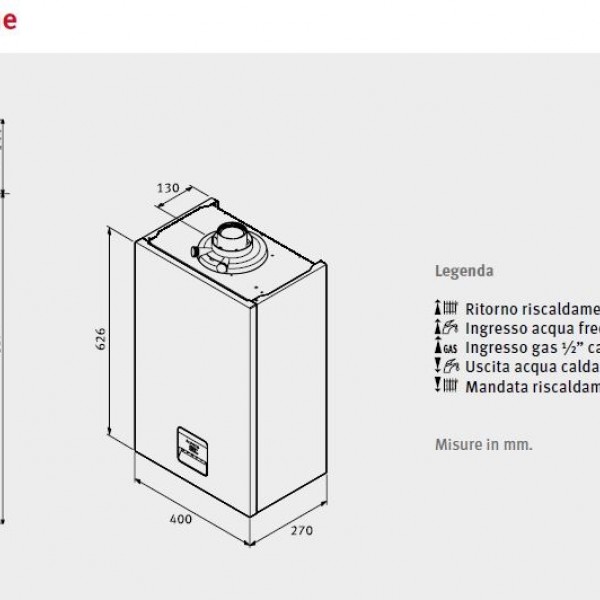 CALDAIA A CONDENSAZIONE SAUNIER DUVAL THEMATEK CONDENS 24 AS/1 METANO CON KIT FUMI