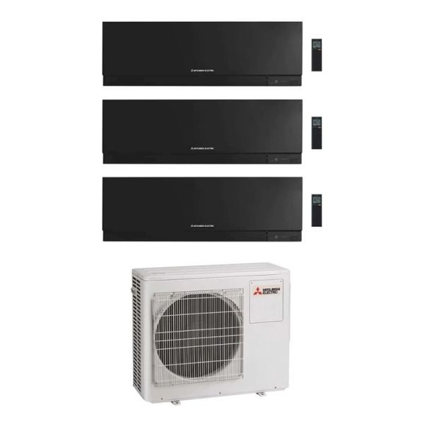 CLIMATIZZATORE MITSUBISHI KIRIGAMINE ZEN TRIAL SPLIT 9000+9000+12000+MXZ-3F68VF R-32 WI-FI-Nero