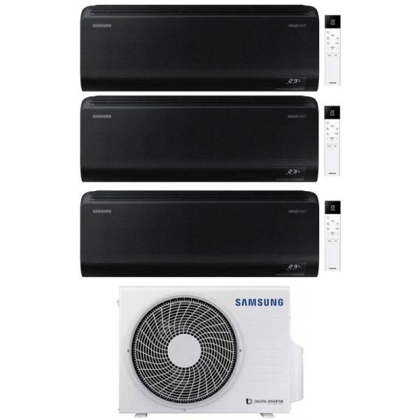 CLIMATIZZATORE SAMSUNG WINDFREE BLACK TRIALSPLIT 7000+7000+9000+AJ052TXJ INVERTER R-32 WI-FI 