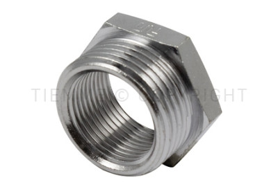 RIDUZIONE OTTONE CROMATO 1 1/4 X 1  CODICE TIEMME 1500564