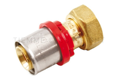 RACCORDO DIRITTO C/GIRELLO A PINZARE 3/4X20 ACQUA  CODICE TIEMME 1650110