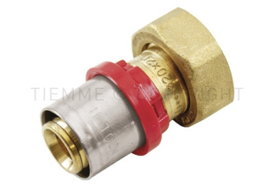 RACC DIRITTO C/GIRELLO A PINZARE 1/2X16 ACQUA  CODICE TIEMME 1650028