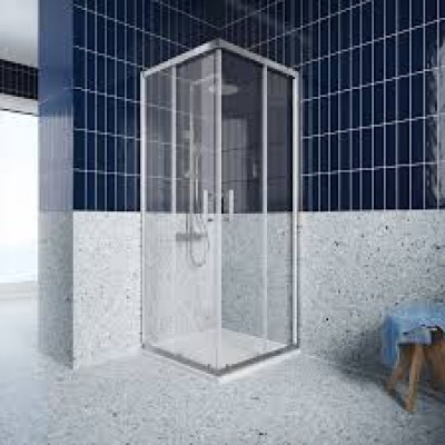 CABINA APERTURA ANGOLARE VETRO DA 6MM PROFILO CROMATO, VETRO TRASPARENTE MISURA 70X70 CODICE 1810600