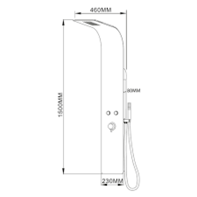 COLONNA DOCCIA FUTURA  BIANCA E NERA CODICE ISOLA 43002004