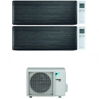 CLIMATIZZATORE DAIKIN STYLISH NEW REAL BLACKWOOD DUALSPLIT 7000+9000+2MXM40M/N R-32