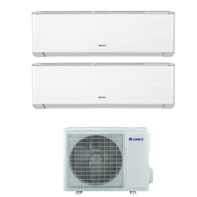 CLIMATIZZATORE GREE AMBER DUALSPLIT 9000+12000+GWHD(18)NK6OO INVERTER R-32 WI-FI 