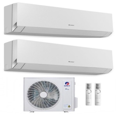 CLIMATIZZATORE GREE CLIVIA WHITE DUALSPLIT 9000+9000+GWHD14NK6OO INVERTER R-32 WI-FI