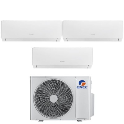 CLIMATIZZATORE GREE PULAR TRIALSPLIT 9000+9000+9000+GWHD(21)NK6OO INVERTER R-32 WI-FI