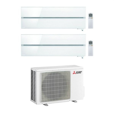 CLIMATIZZATORE MITSUBISHI KIRIGAMINE STYLE SERIE LN DUAL SPLIT 9000+9000+MXZ-2F42VF WI-FI-Bianco