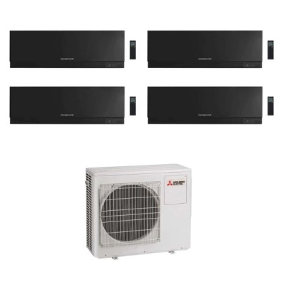 CLIMATIZZATORE MITSUBISHI KIRIGAMINE ZEN QUADRI SPLIT 9000+9000+9000+12000+MXZ-4F72VF R-32 WI-FI-Nero