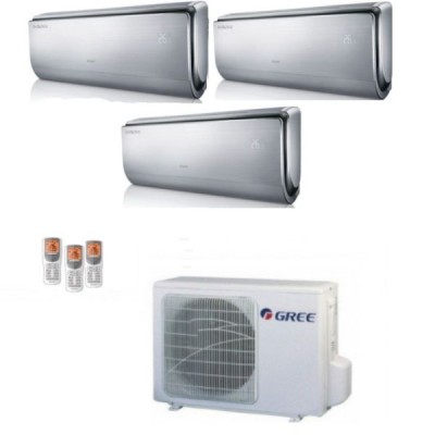 CLIMATIZZATORE GREE UCROWN SILVER TRIALSPLIT 12000+12000+12000+GWHD(24)NK6LO INVERTER R-32 WI-FI A++