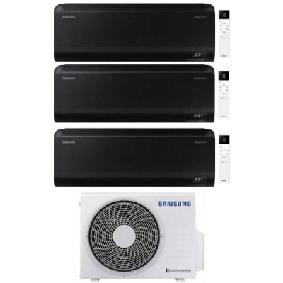 CLIMATIZZATORE SAMSUNG WINDFREE BLACK TRIALSPLIT 7000+9000+12000+AJ052TXJ INVERTER R-32 WI-FI 