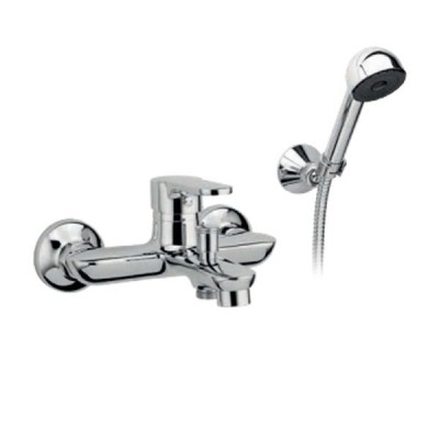 MONOCOMANDO VASCA E KIT DOCCIA COMPLETO KELLER TAPS WINTER CROMATO